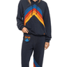 Aviator Nation Mountain Stitch Chevron Pullove Hoodie in Charcoal
