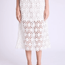 Berenice Jayne Crochet Midi Skirt in White