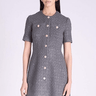 Berenice Ruanita Tweed Dress in Grey Lurex