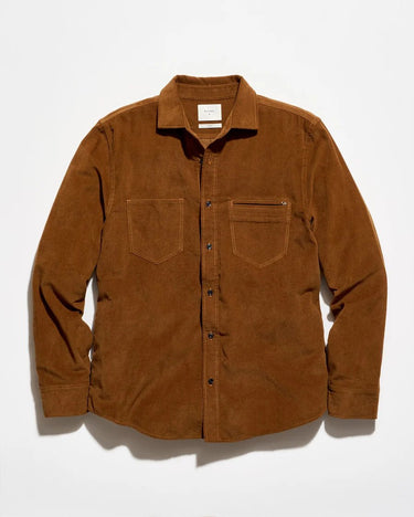 Billy Reid Cochran Moleskin Shirt in Tobacco