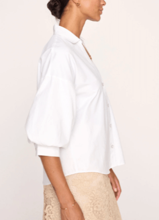 Brochu Walker Kate Shirt in Salt White - Estilo Boutique
