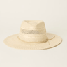 BTB Lola Sisal Fedora in Natural/White - Estilo Boutique