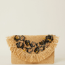 btb Milan Floral Clutch in Natural - Estilo Boutique
