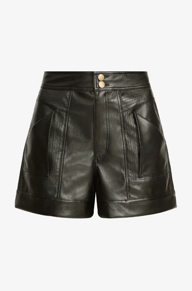 Caballero Essie Short in Black Vegan Leather