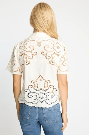 Caballero Kenzie Top in Cloud Cream