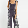 Caballero Rose Jumpsuit in Protea Paisley Graphite - Estilo Boutique