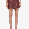 Cami NYC Cillian Genuine Leather Mini Skirt in Syrah