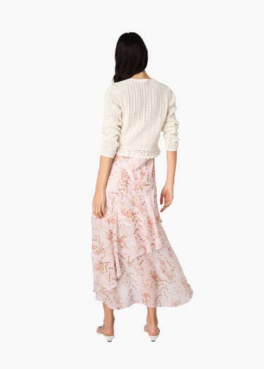 Cami NYC Lilibeth Pointelle Cardigan in Macadamia