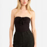Cami NYC Livvy Strapless Rib Knit Bodysuit in Black