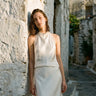 Cami NYC Lucille Silk Top in Macadamia