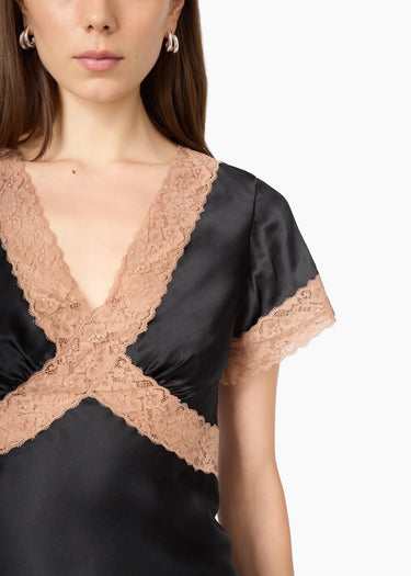 Cami NYC Romola Silk Top in Black