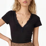 Cami NYC Sana Rib Tee in Black