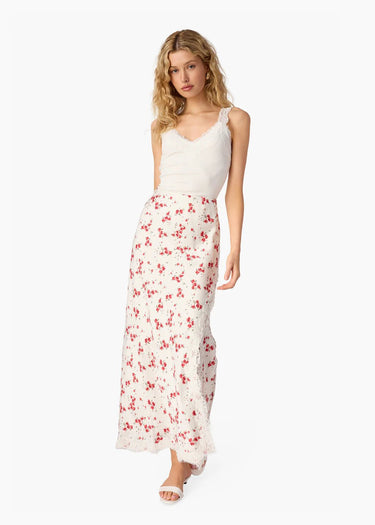 Cami NYC Teagan Hammered Silk Skirt in Candied Rose