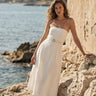 Cami NYC Yena Strapless Linen Dress in Macadamia