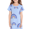 Chaser Allover Rainbows Short Sleeve Shirt Dress - Estilo Boutique