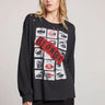 Chaser Blondie Tracks Across America Long Sleeve in Licorce - Estilo Boutique