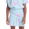 Chaser Bolt Hearts Skirt in Clear Sky - Estilo Boutique