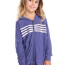 Chaser Girls Zip Up Hoodie in Frost Blue - Estilo Boutique
