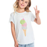 Chaser Glitter Ice Cream Cone Girls Tee in Artic - Estilo Boutique