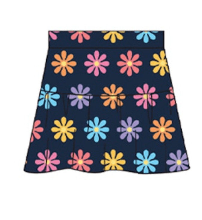 Chaser Kids Allover Flower Skirt in Avalon - Estilo Boutique