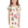 Chaser Kids Back to School Doodles Dress in Starry White