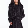 Chaser Kids Puff Sleeve Jacket in Licorice Heart - Estilo Boutique