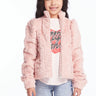 Chaser Kids Puff Sleeve Jacket in Pinky - Estilo Boutique