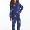 Chaser Kids Slouchy Pant in Avalon Glitter Snowflake - Estilo Boutique
