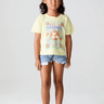 Chaser Kids Woodstock Band Peace Love Music Tee in Panna Cotta