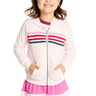 Chaser Kids Zip Up Hoodie with Pinky Strappings in Pinky Colorblock