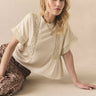 Chaser Petal Starry White Short Sleeve in Starry White - Estilo Boutique