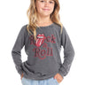 Chaser Rolling Stones Rock & Roll Logo Raglan Pullover - Estilo Boutique