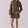 Chaser Sloane Mini Skirt in Cognac Wash