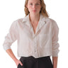 Cissa The Shorty Shirt in White Sheer Stripe