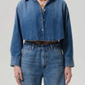 Citizen of Humanity Ana Cropped Shirt in Somerset