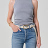 Citizen of Humanity Isabel Rib Tank In Hematite