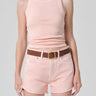 Citizen of Humanity Isabel Rib Tank in Melon Creme