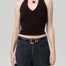 Citizen of Humanity Thea Halter Top in Chocolate