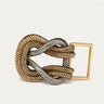 Claris Virot Silver Gold MIxed Knot Buckle