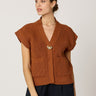 Cleobella Cuore Sweater Vest in Clay