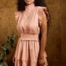 Cleobella Versailles Mini Dress in Rose Tan