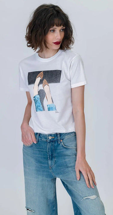 Cpress 5th Avenue Mushie Tee in Worn White