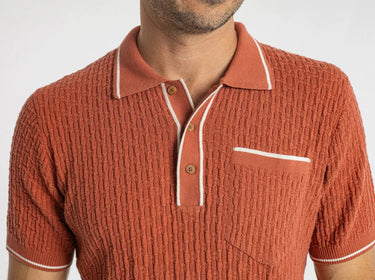 Criquet Bungalow Sweater Polo in Rust