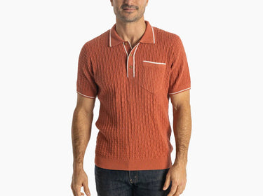 Criquet Bungalow Sweater Polo in Rust