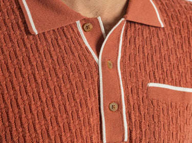 Criquet Bungalow Sweater Polo in Rust