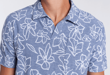 Criquet Jacquard Monty Polo in Navy