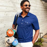 Criquet Performance Players Shirt in Nassau Navy