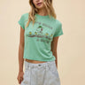 Daydreamer Peanuts Take A Hike Burnout Vintage Tee in Sweet Mint