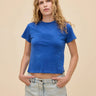 Daydreamer Solid Burnout Vintage Tee in Ultra Marine