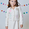Design History Girl Cardigan in Tan Suede
